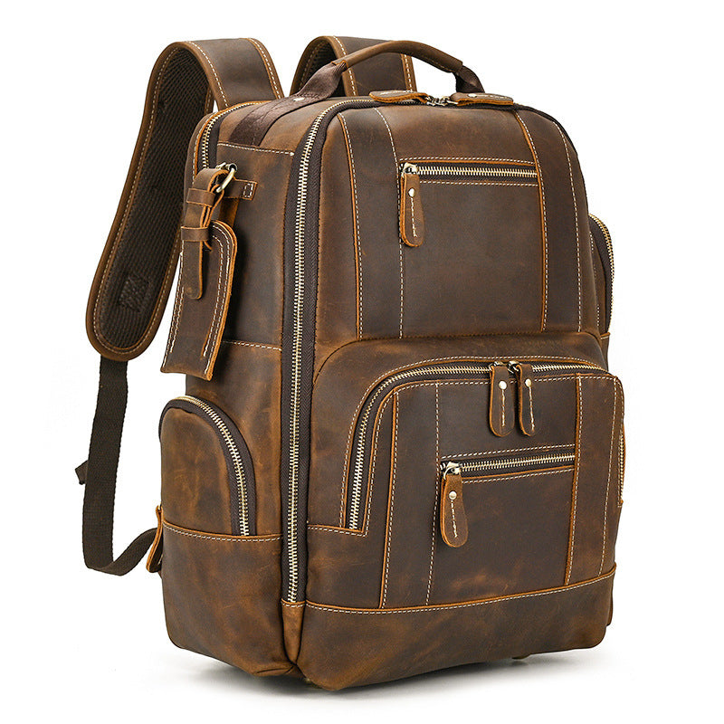 Crazy Horse Leder Multifunktionsrucksack – Bild 18 | LuxeStyle