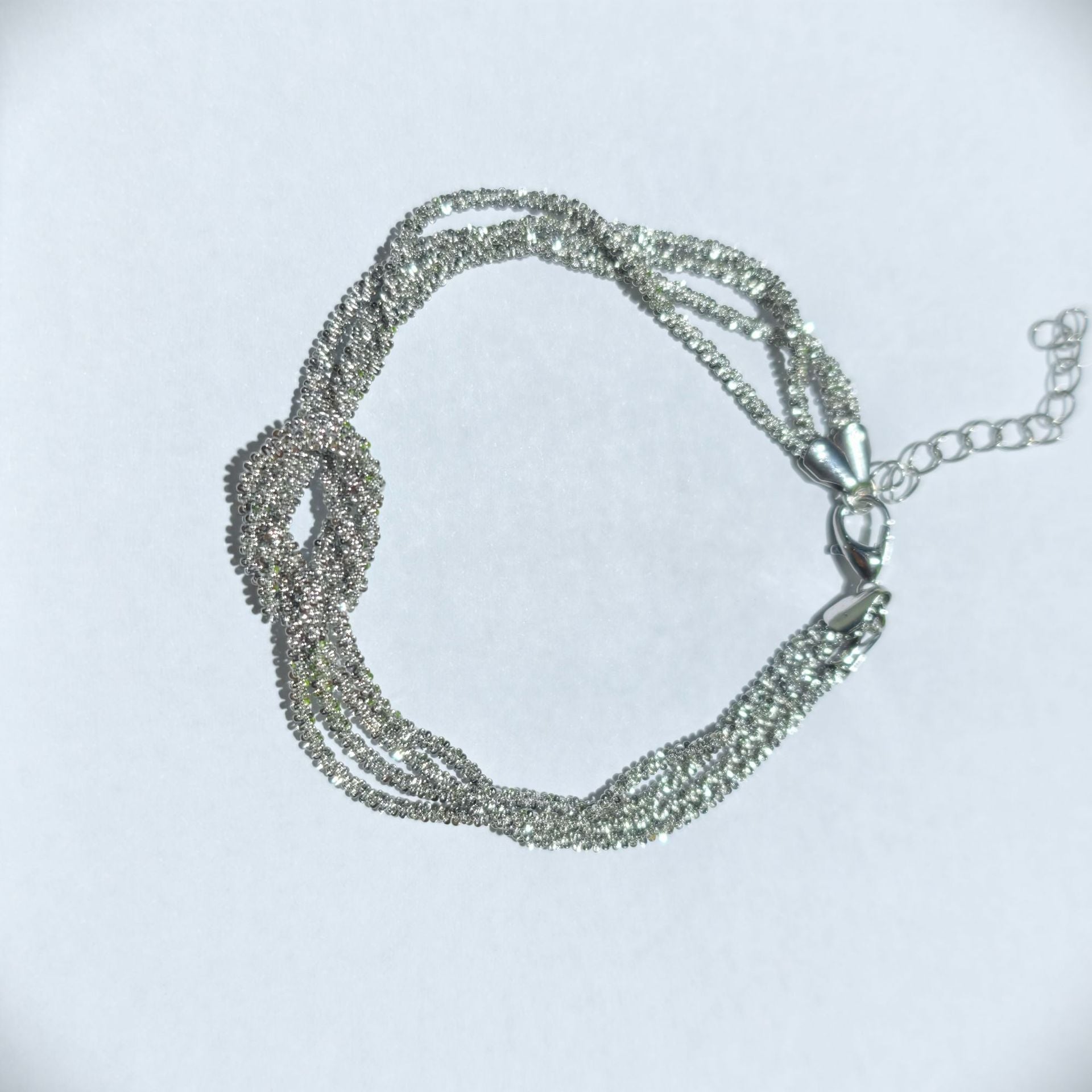 Kupferarmband, mehrlagig, handgeknüpft
