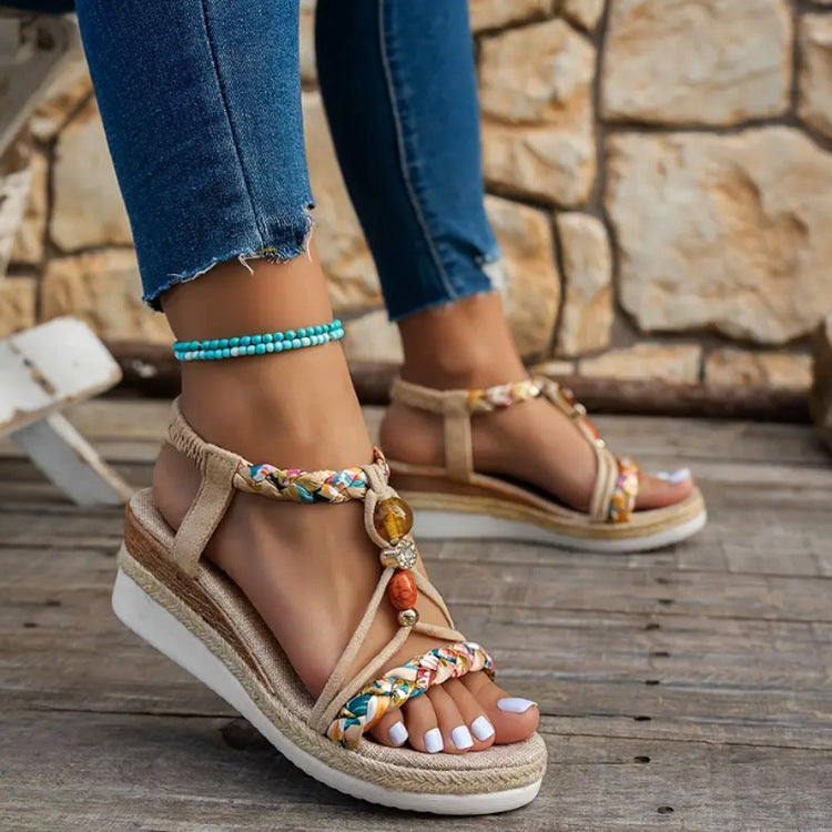 Fashion Plateau-Sandalen aus Hanfseil – Bild 4 | LuxeStyle
