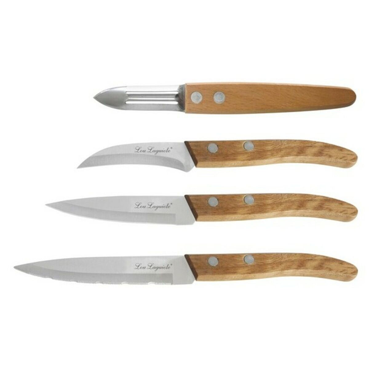 Messerset Amefa Forest Wood 4 Stücke – LuxeStyle Schweiz