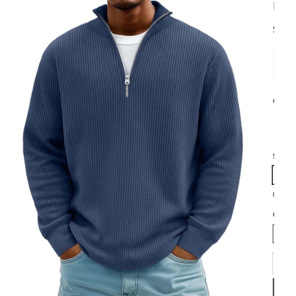 Herren Hoodie Waffle Knit Pullover