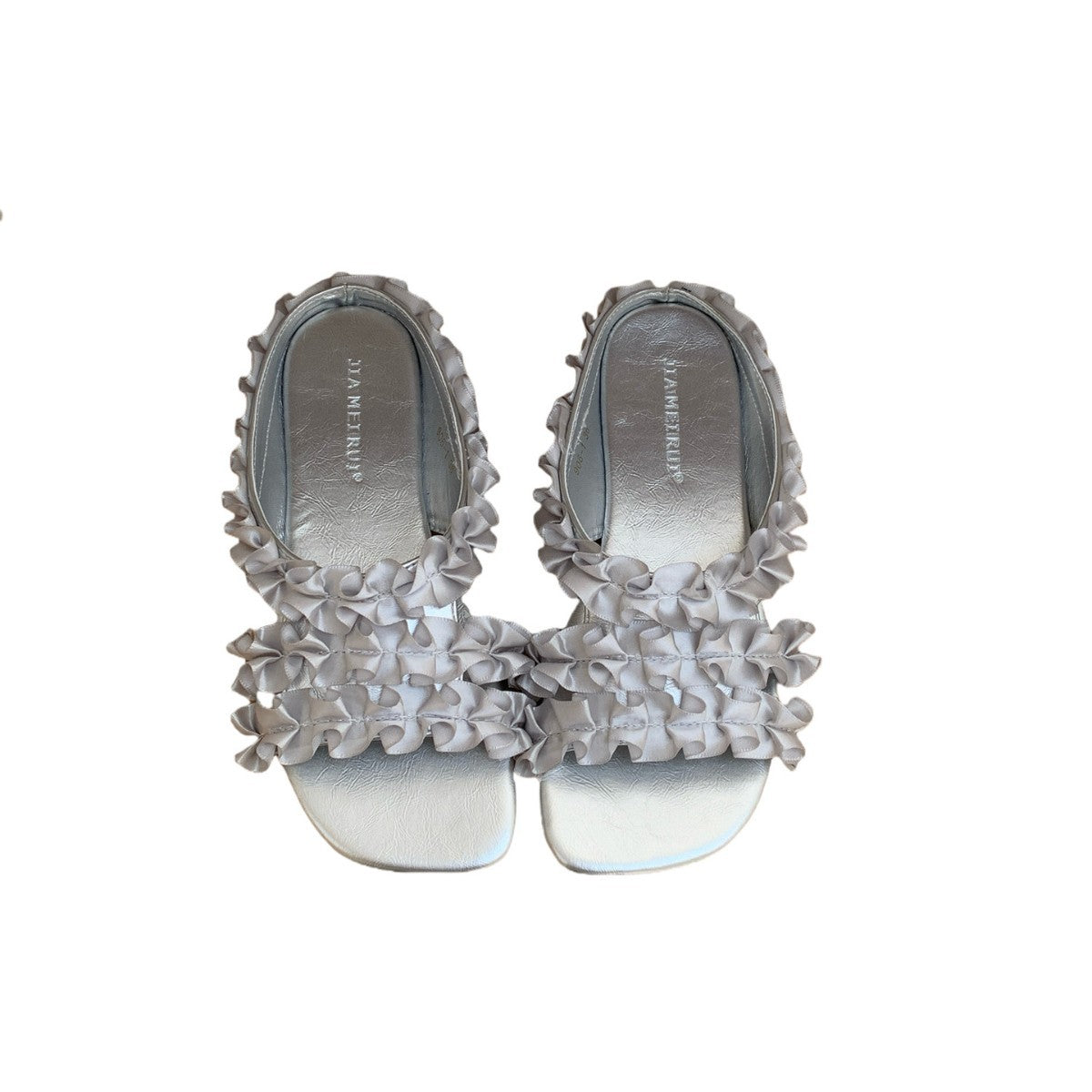 Französische Sandalen mit eckiger Spitze