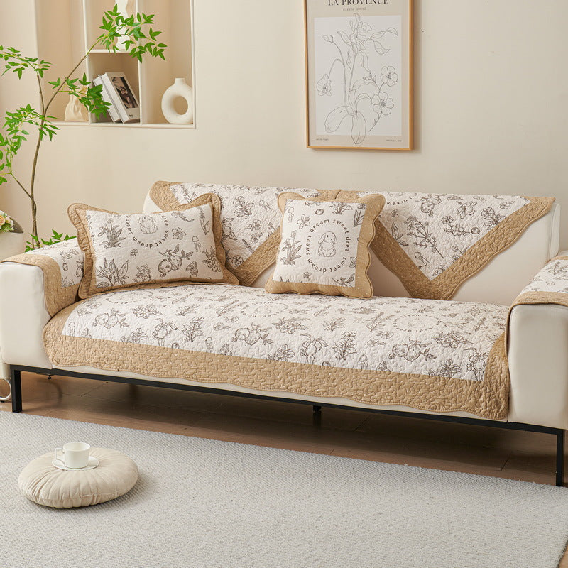 Sofaabdeckung aus Baumwolle, rutschfest, alljährlich – Bild 3 | LuxeStyle