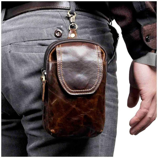 Kleine Gürteltasche aus Leder – Bild 5 | LuxeStyle