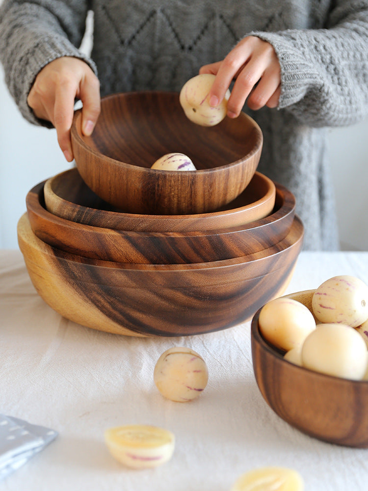 Handgefertigte Holzschale · Deko