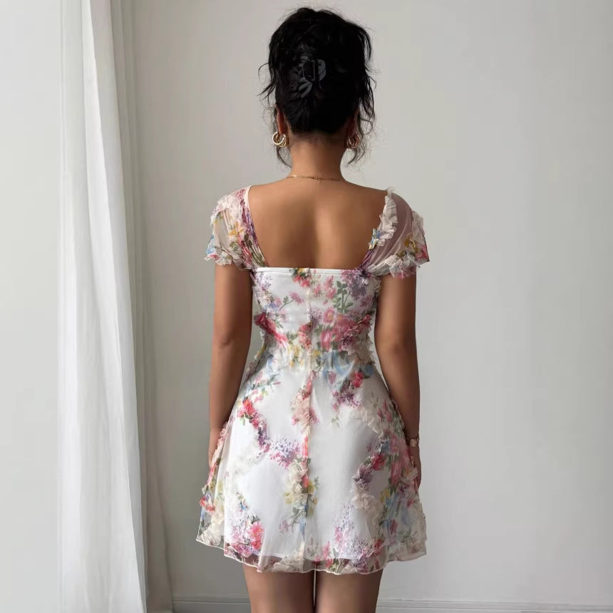 Blumengirlandete Midi-Robe – Bild 2 | LuxeStyle