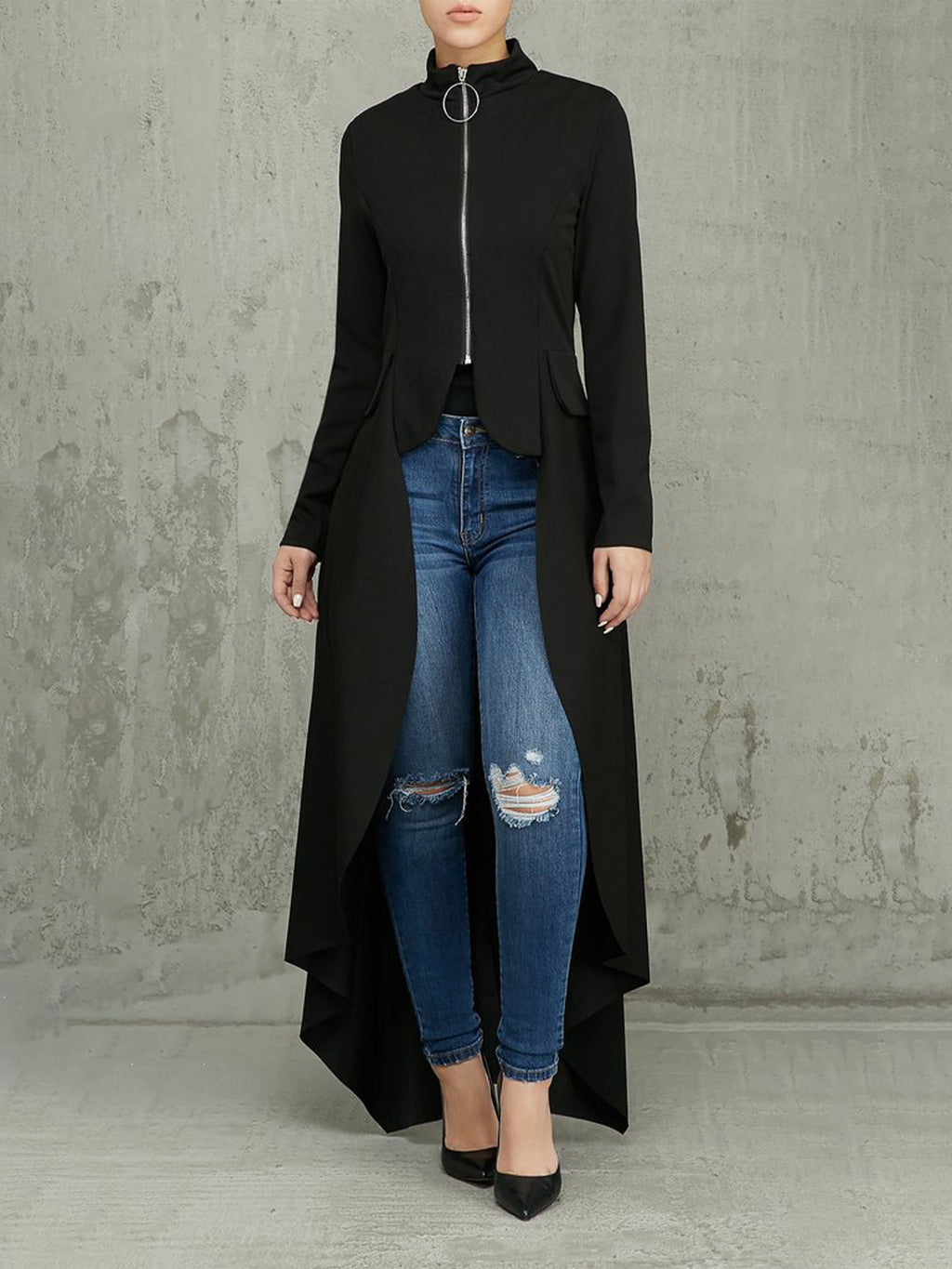 Langärmliges Slim-Fit-Kleid mit Taschen | LuxeStyle