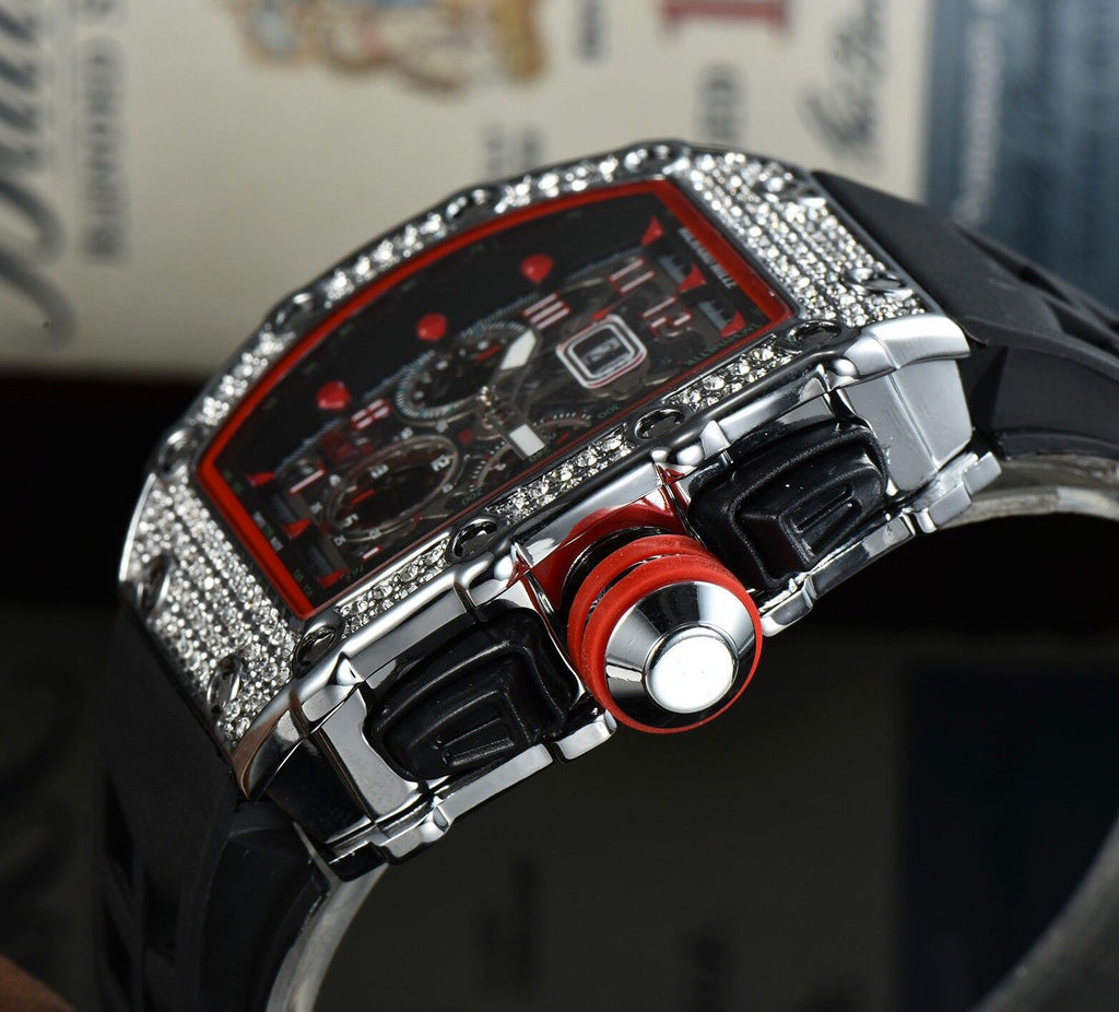 Diamant-Herrenuhr mit Kalenderfunktion – Bild 8 | LuxeStyle