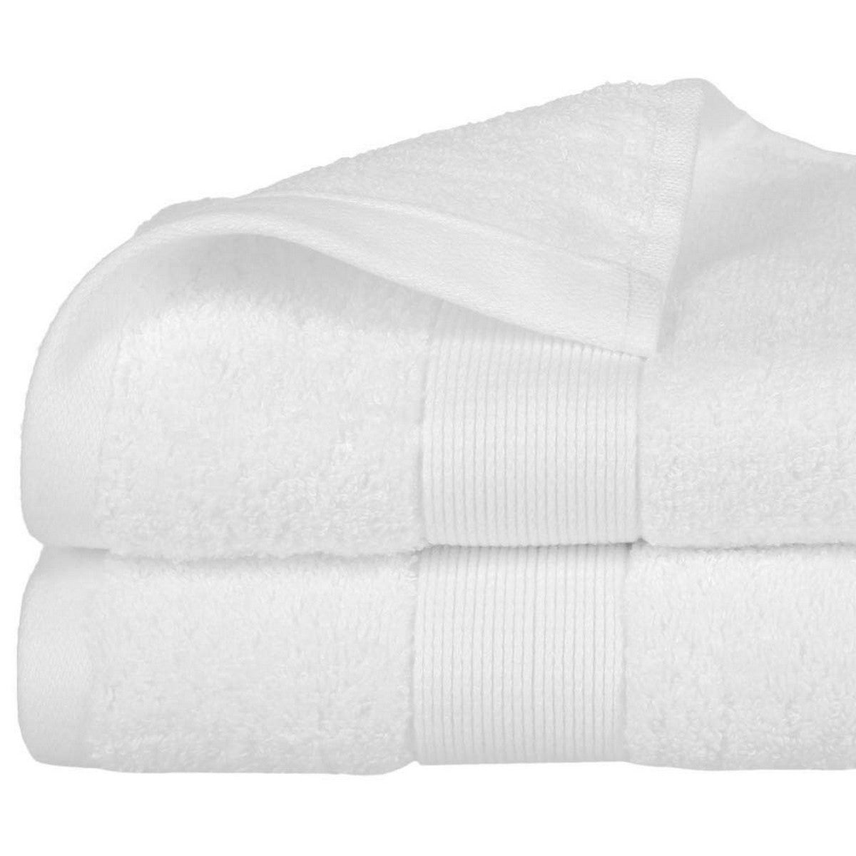 Badetuch Atmosphera Baumwolle Weiss 450 g/m² (50 x 90 cm) – Bild 3 | LuxeStyle