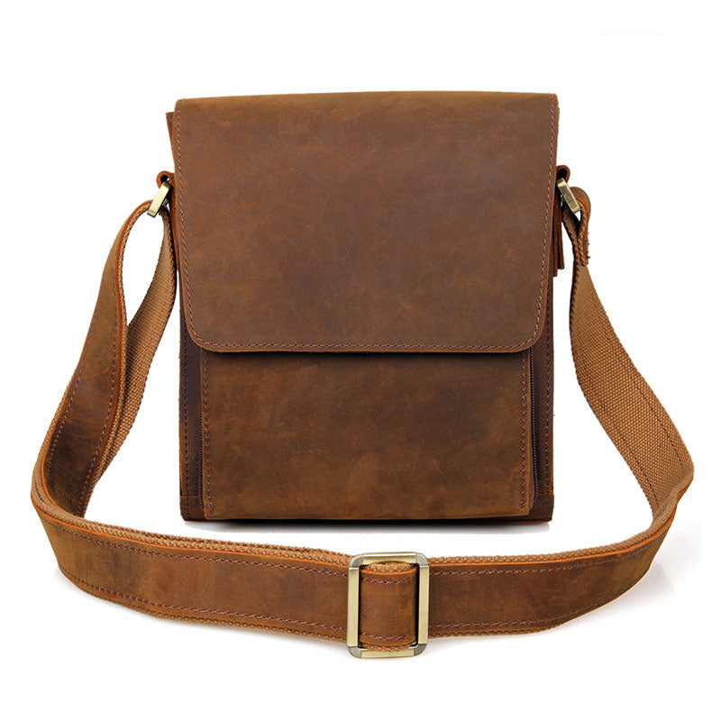 Umhängetasche Crazy Horse Leder, Herren – Bild 2 | LuxeStyle