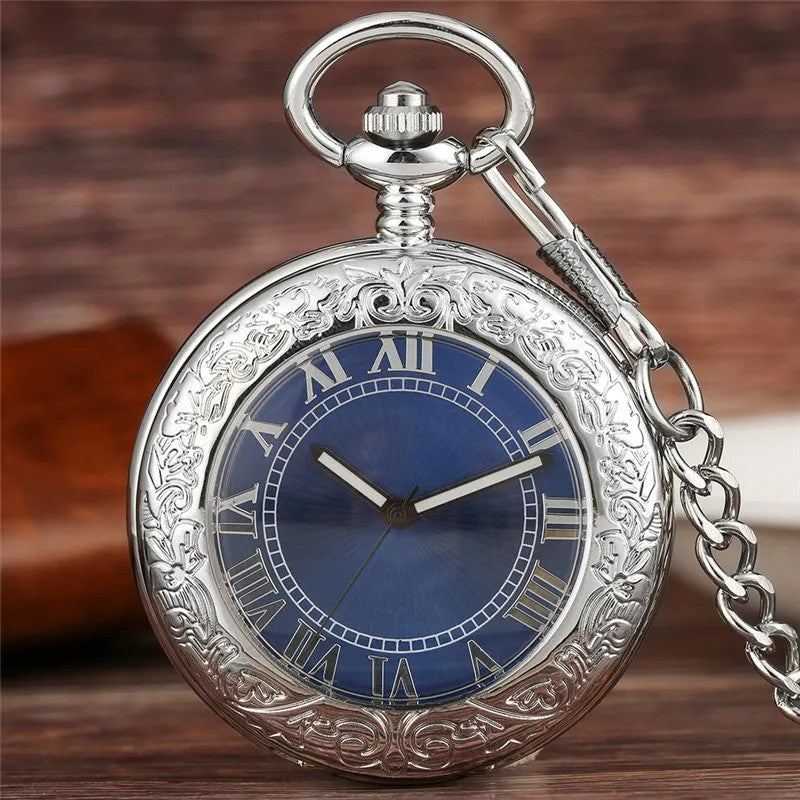 Antike Automatik-Taschenuhr mit Lupe