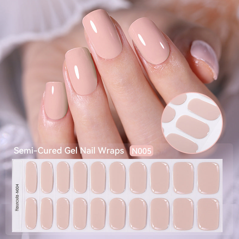 Semi-cured Gel-Nagelsticker «Ice Transparent Nude»
