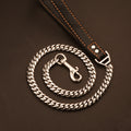 Hundeleine aus Edelstahl mit Ledergriff | LuxeStyle