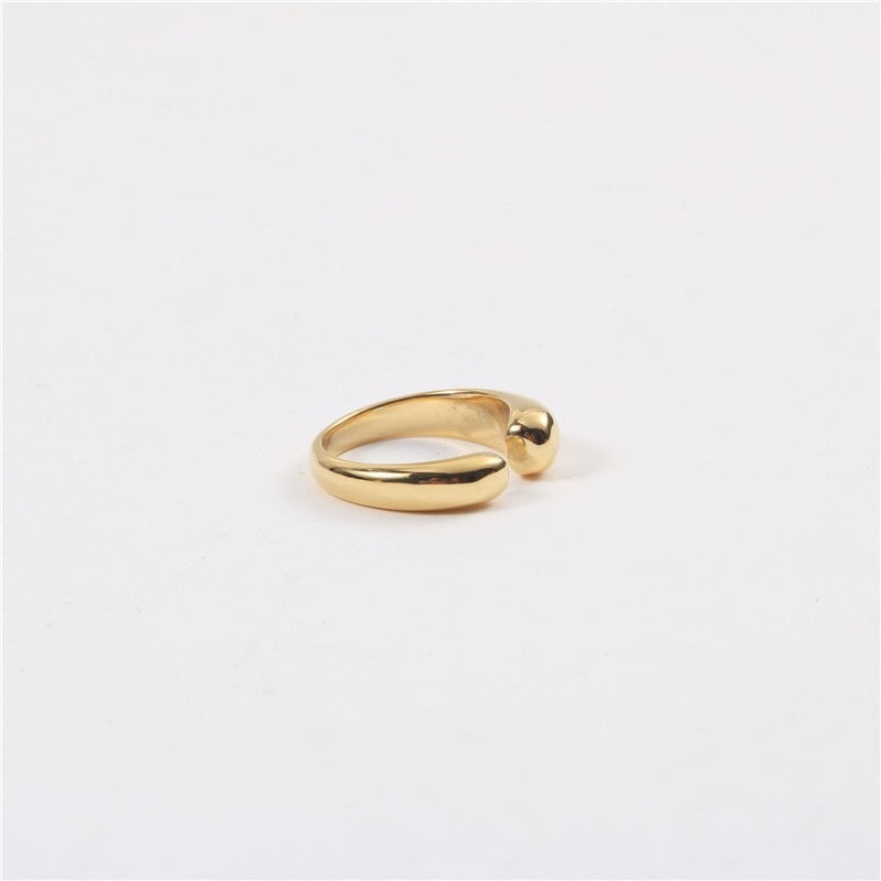 Titanstahl-Ring vergoldet, oval – Bild 4 | LuxeStyle