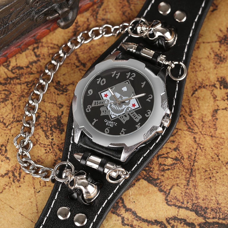 Armbanduhr aus Leder mit Dornschliesse – Bild 2 | LuxeStyle