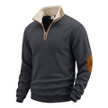 Retro Patchwork Langarm-Sweatshirt für Herren