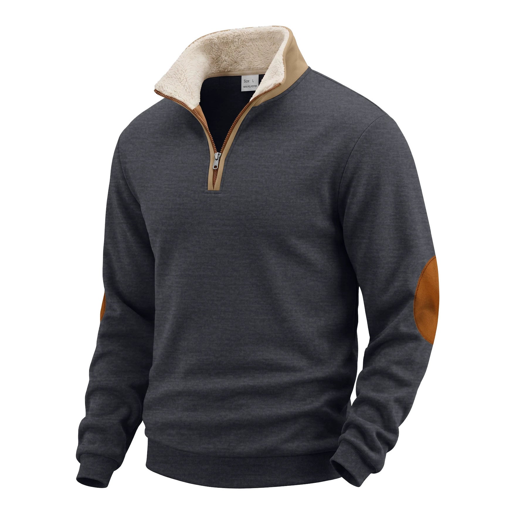 Retro Patchwork Langarm-Sweatshirt für Herren