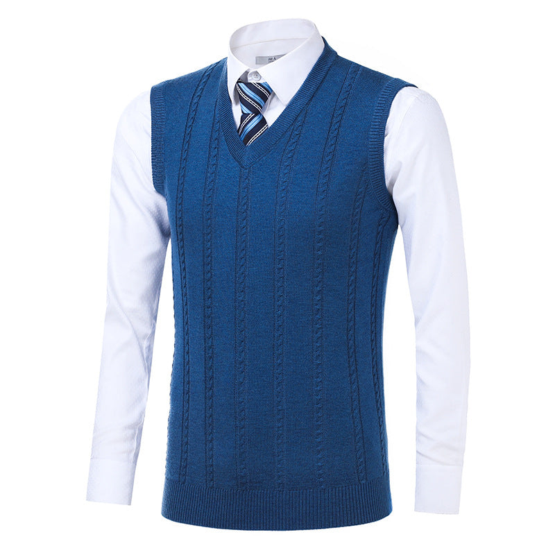 Jacquard-Strickpullover ohne Ärmel – Business Casual – Bild 3 | LuxeStyle