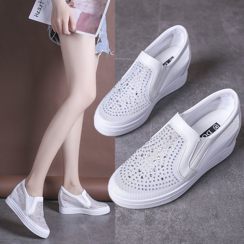Damen Sneaker mit Mesh und verstecktem Absatz