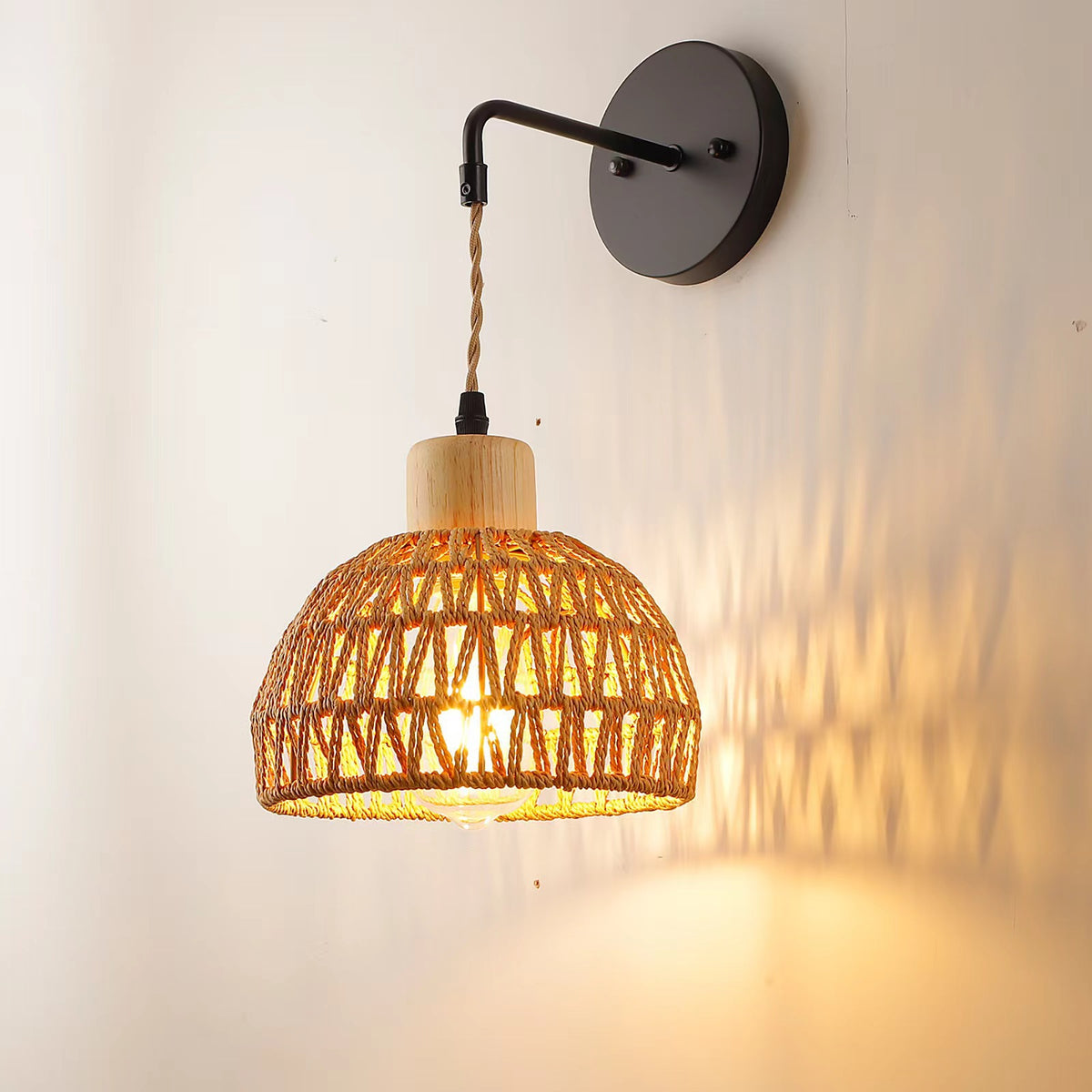 Rattan Vintage Wandlampe – Bild 3 | LuxeStyle