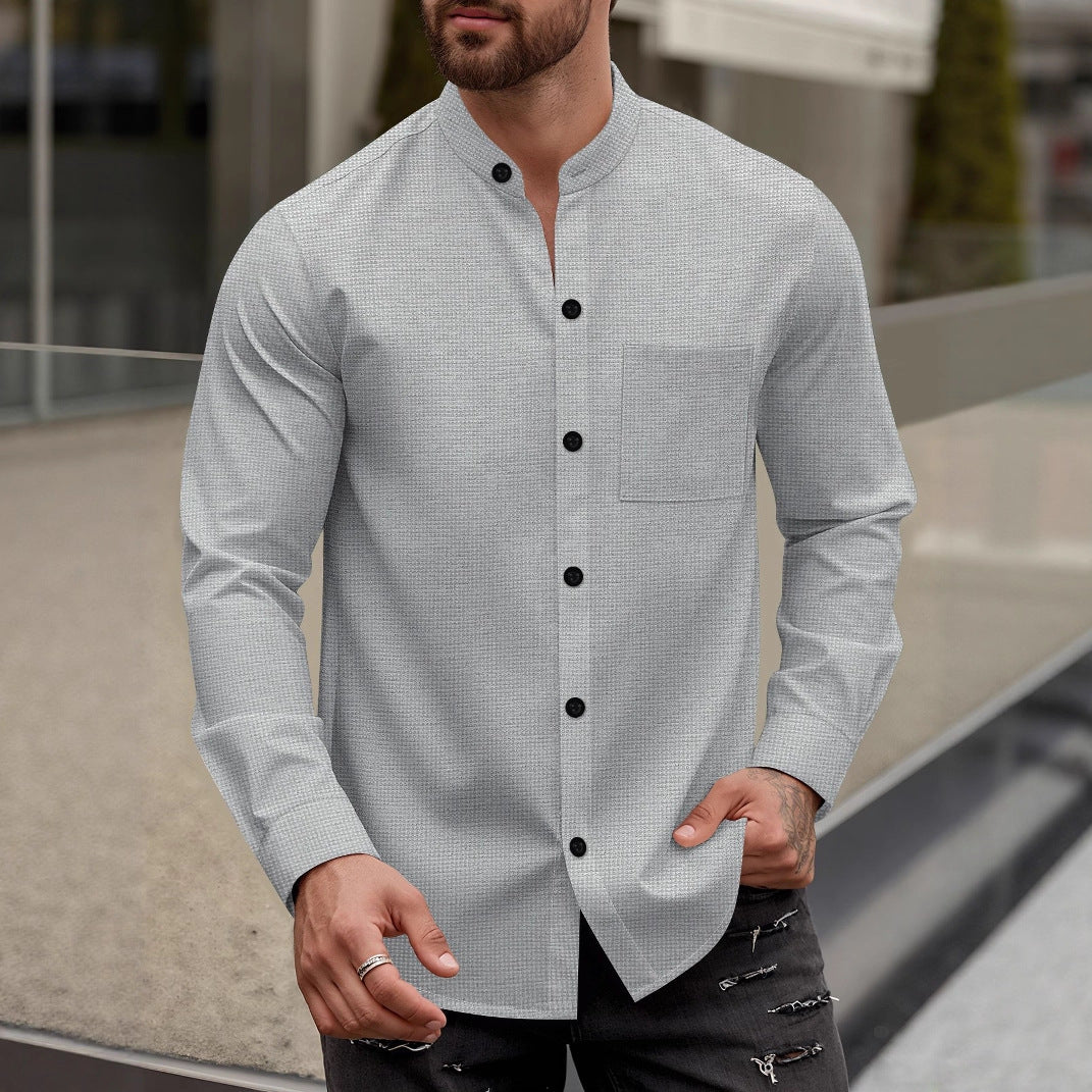 Herren Cardigan mit Stehkragen und langen Ärmeln – Bild 11 | LuxeStyle