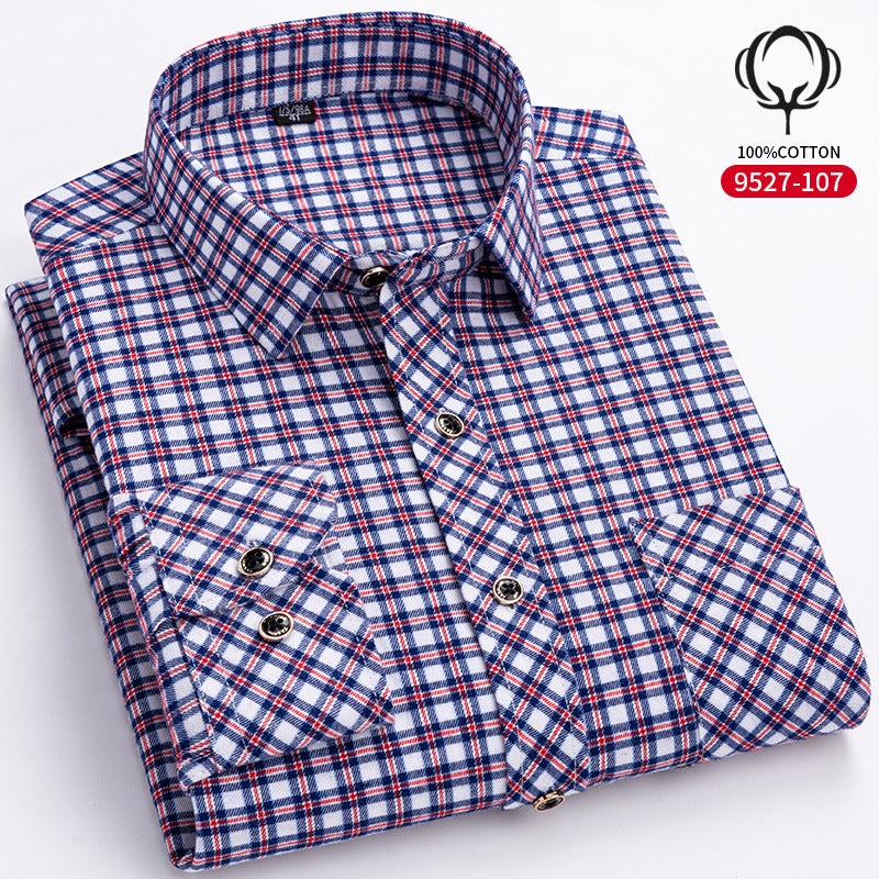Herren Langarmhemd Loose-fit Baumwolle Karomuster – Bild 9 | LuxeStyle