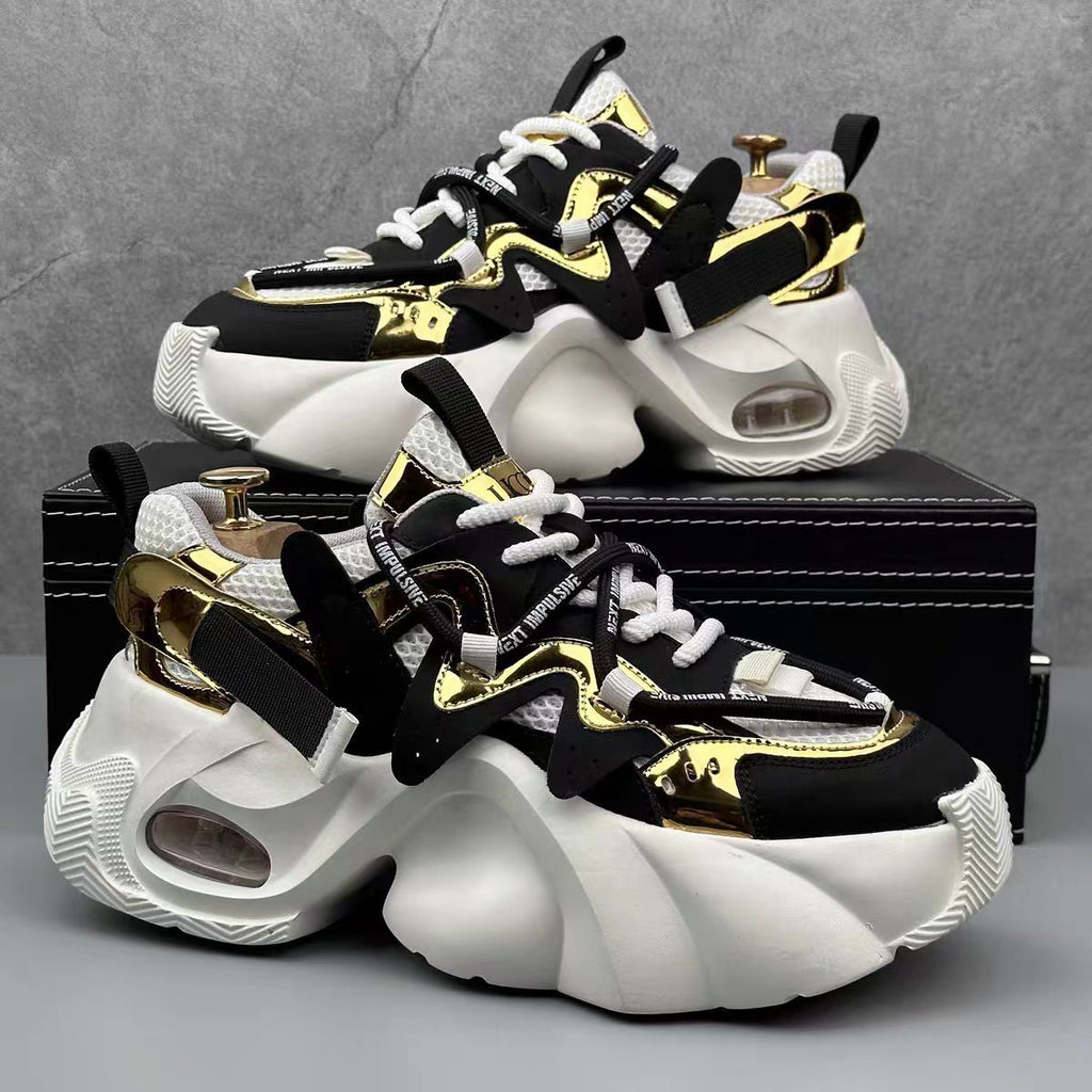 Herren Sneaker mit atmungsaktivem Mesh und Plateausohle