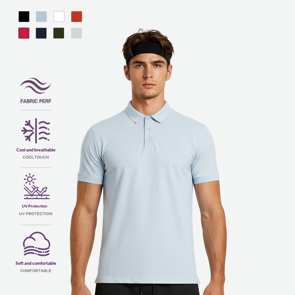 Sportiv-Locker Kurzarm-Shirt mit Turn-Down Kragen
