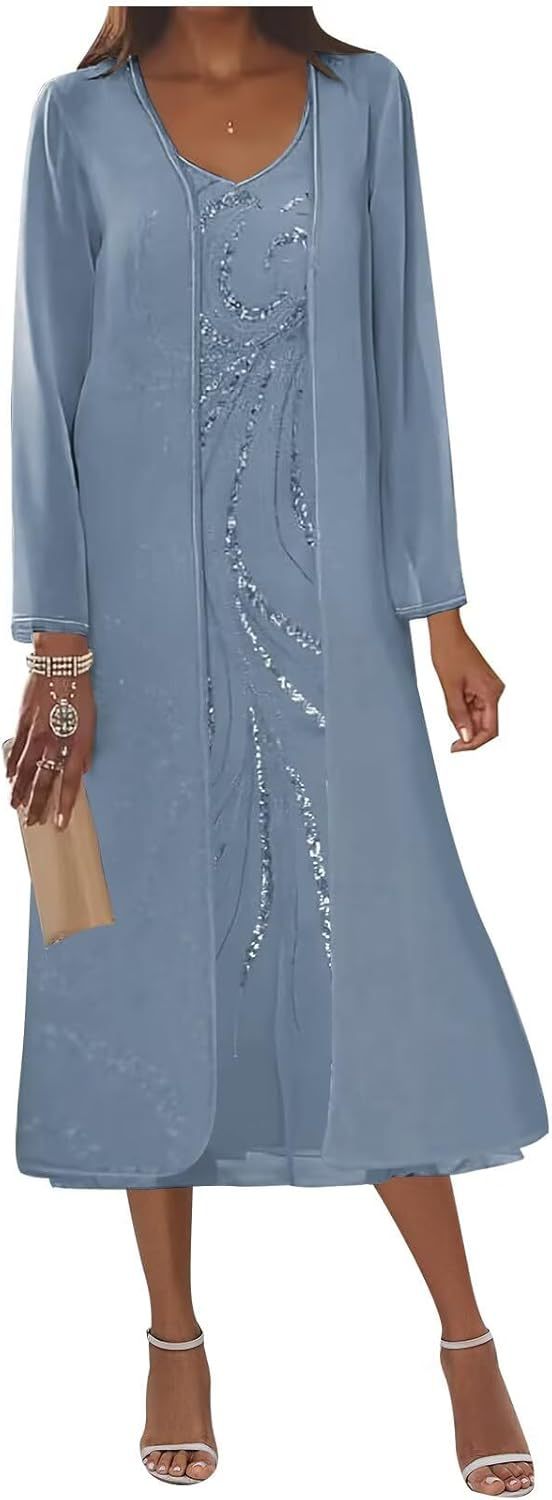 Elegantes figurbetontes Midi-Abendkleid