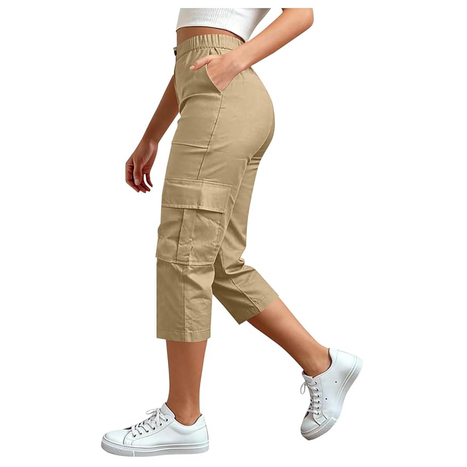 Hochtaillierte Caprihosen