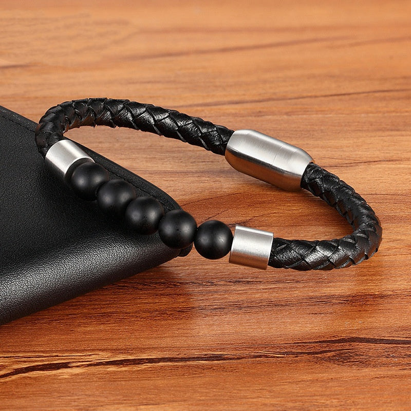 Unisex Lederarmband mit Edelstahlschnalle – Bild 3 | LuxeStyle