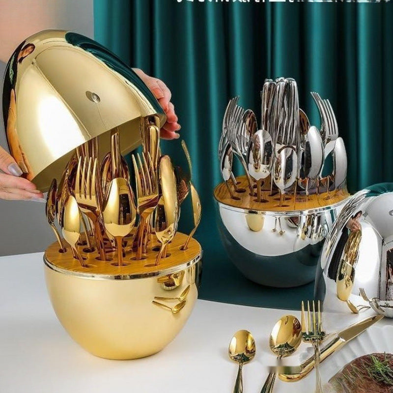 24-teiliges Besteck-Set aus Edelstahl – Bild 2 | LuxeStyle