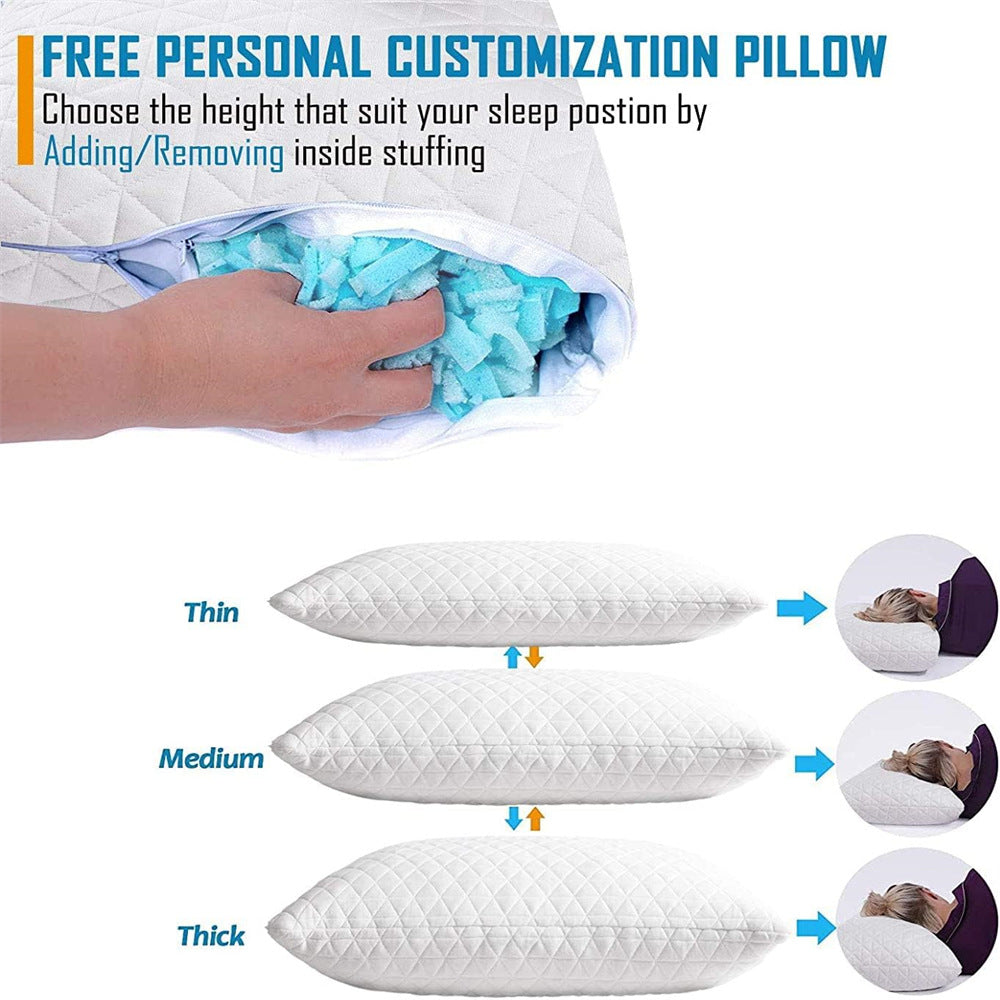 Memory Foam Kissen mit Federschaum-Füllung