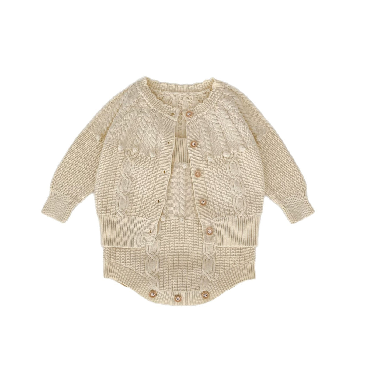 Strick-Set für Mädchen – Pullover & Shorts – Bild 3 | LuxeStyle