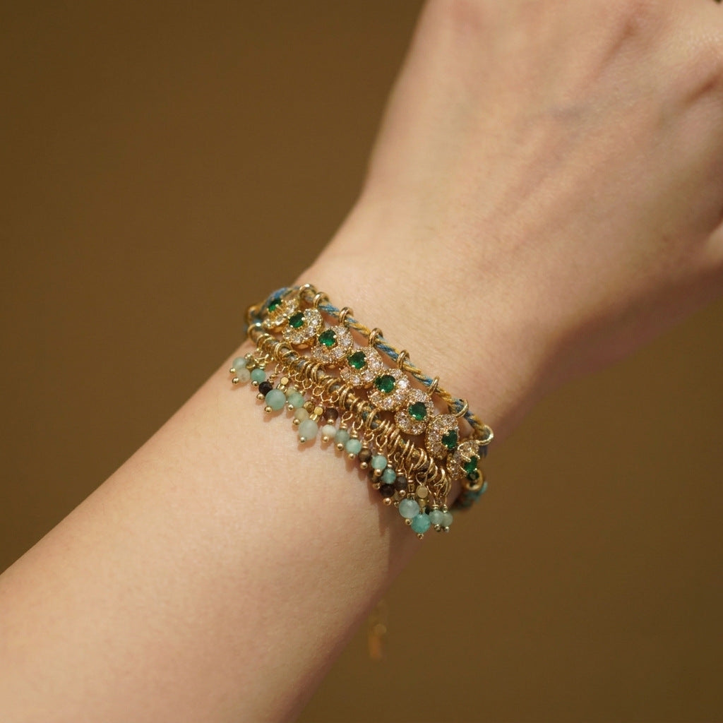 Armreif "Sky-blue Heavy Embroidery" – Bild 3 | LuxeStyle