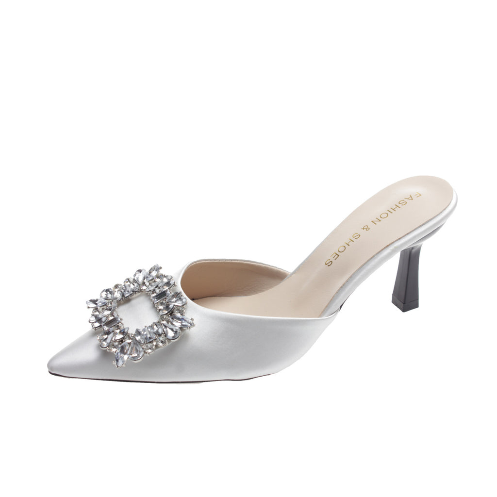 Spitze Pantoletten mit Strass-Schnalle – Bild 5 | LuxeStyle