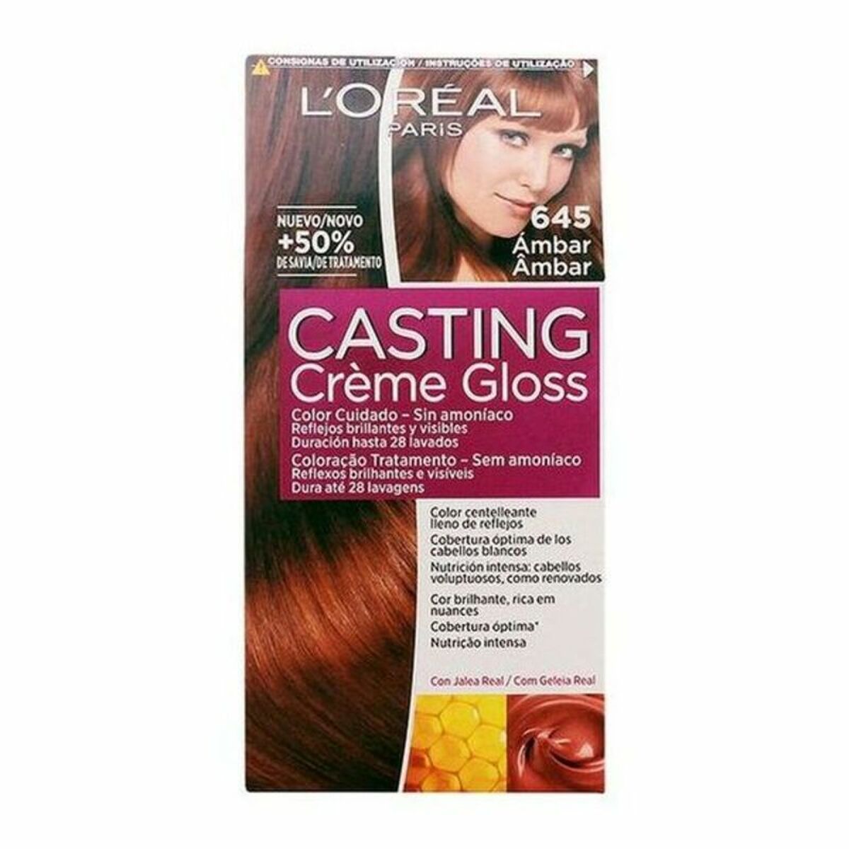 Amoniakfreie Färbung L'Oreal Casting Creme Gloss Nº 645-Ambar 180 ml