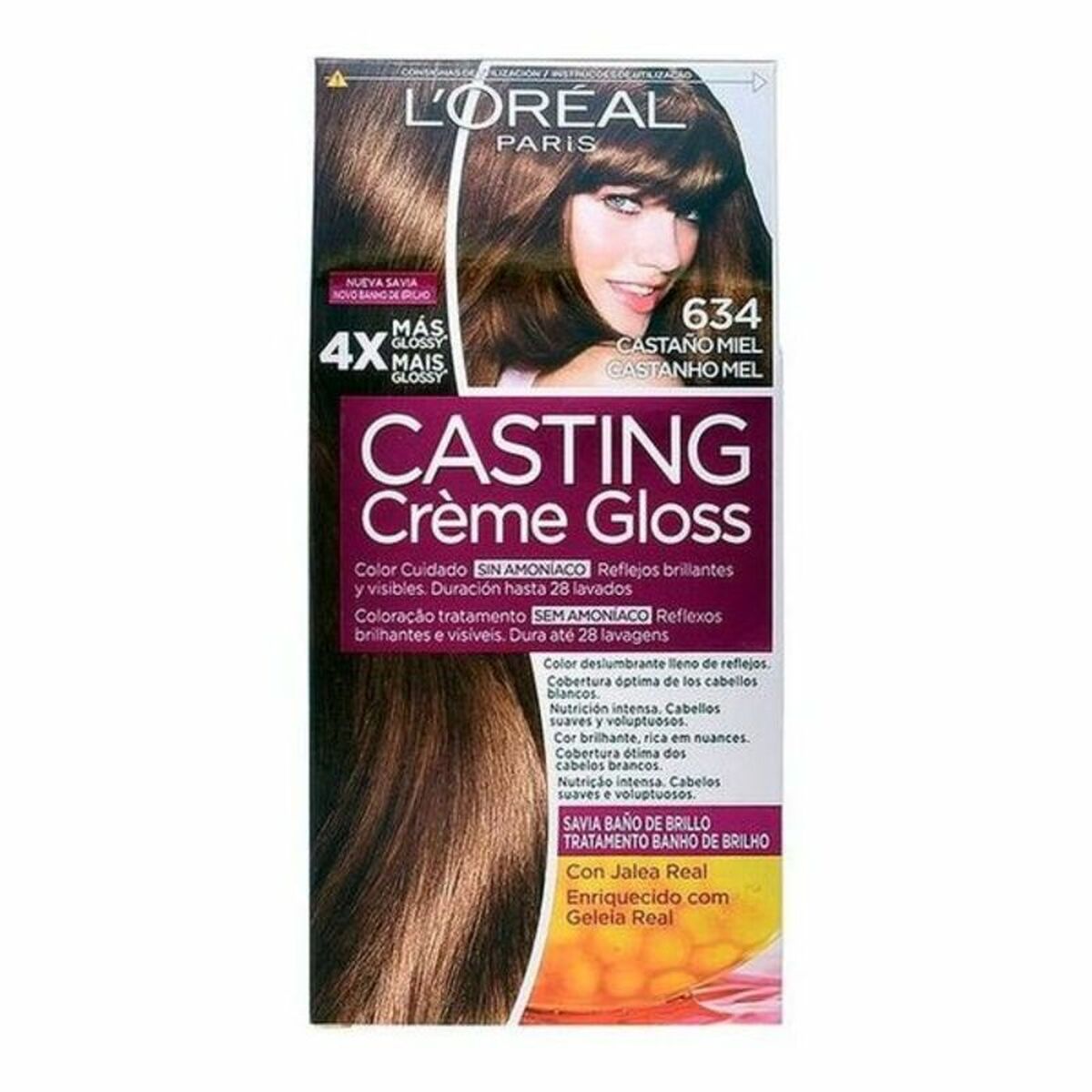 Amoniakfreie Färbung L'Oreal Casting Creme Gloss Nº 634-Castano Miel 1