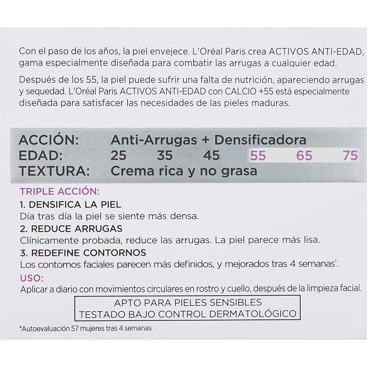Anti-Falten Creme L'Oreal ANTI-ARRUGAS EXPERT 50 ml