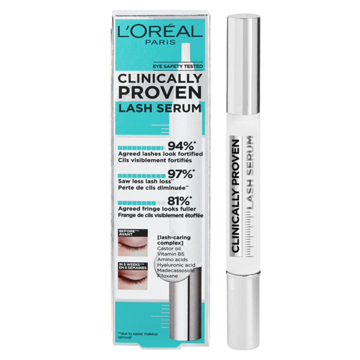 Augenbrauen- und Wimpernserum L'Oreal Clinically Proven 1,9 ml
