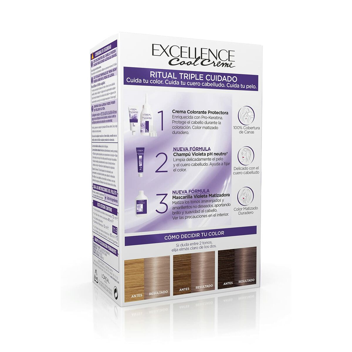 Dauerhafte Creme-Coloration L'Oreal Excellence Helles Aschblond 8,11 N