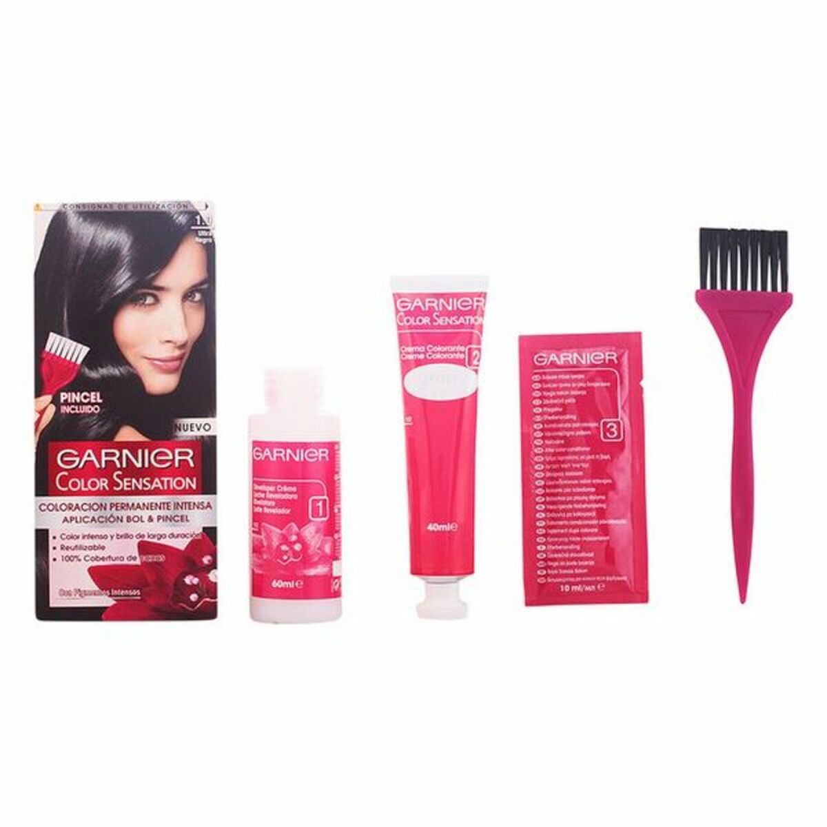 Dauerfärbung Garnier Color Sensation Nº 1 Ultra Negro Nº 1-Ultra Negro