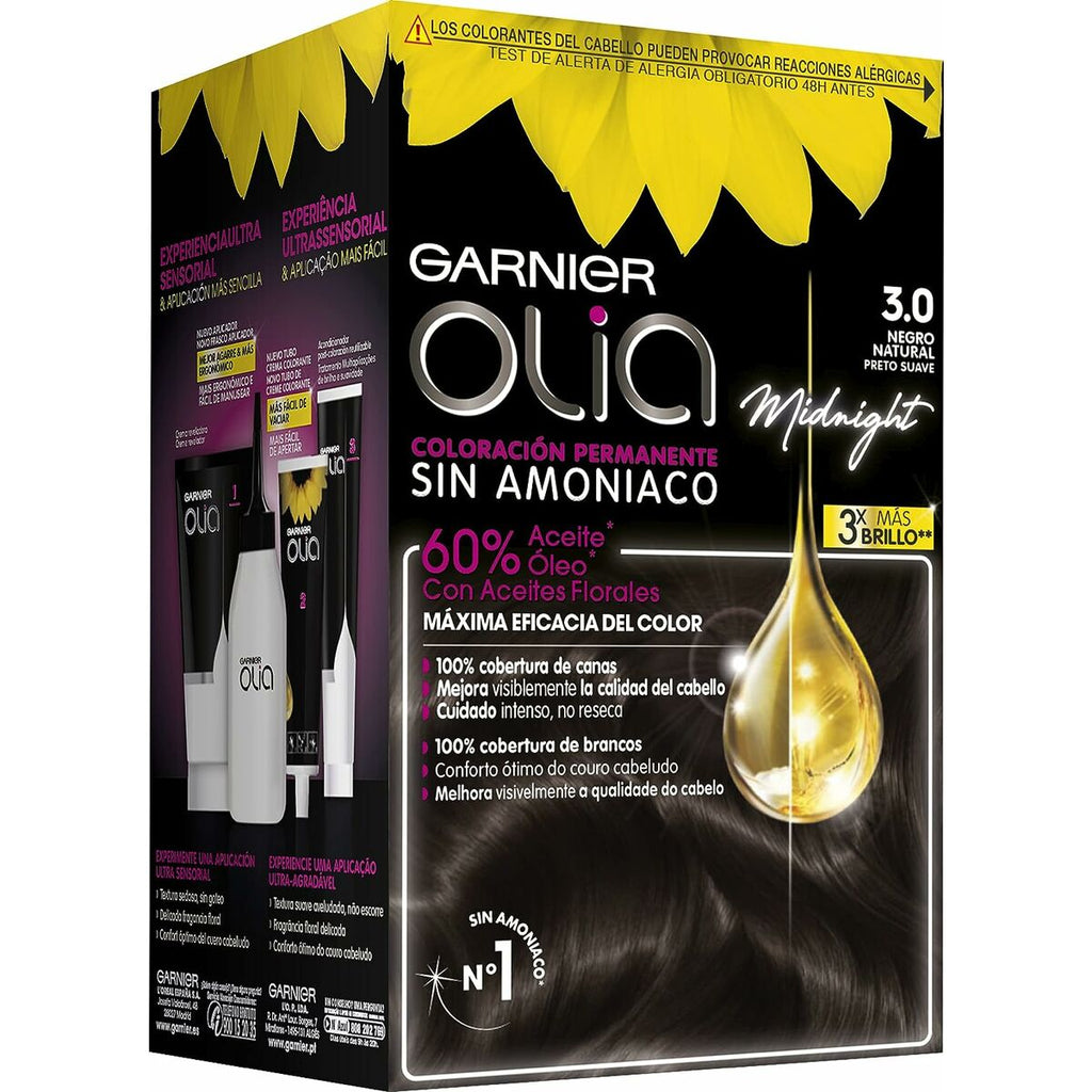 Amoniakfreie Färbung Garnier Olia Nº 3,0-Negro (1 Stück)
