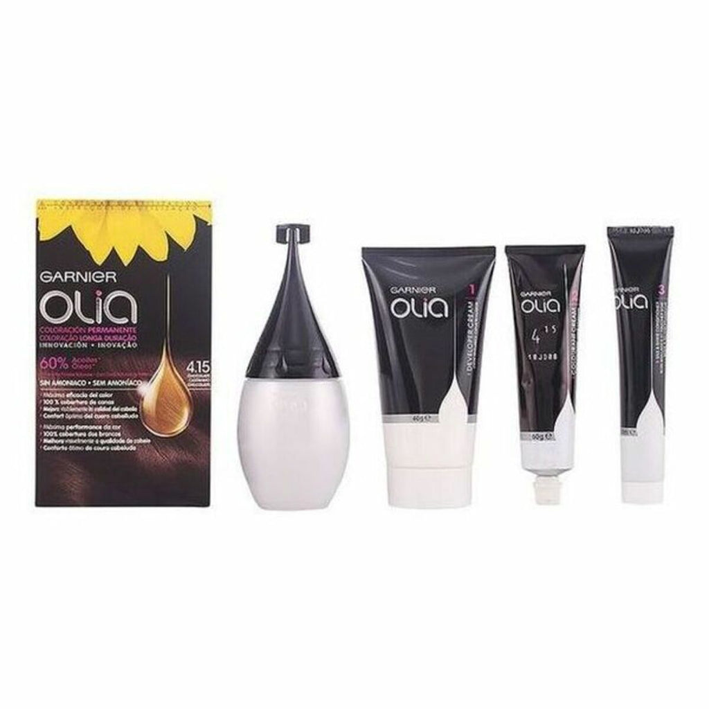 Amoniakfreie Färbung Garnier Olia Nº 4,15 Chocolate Nº 4,15 Chocolate Lote (1 Stück)