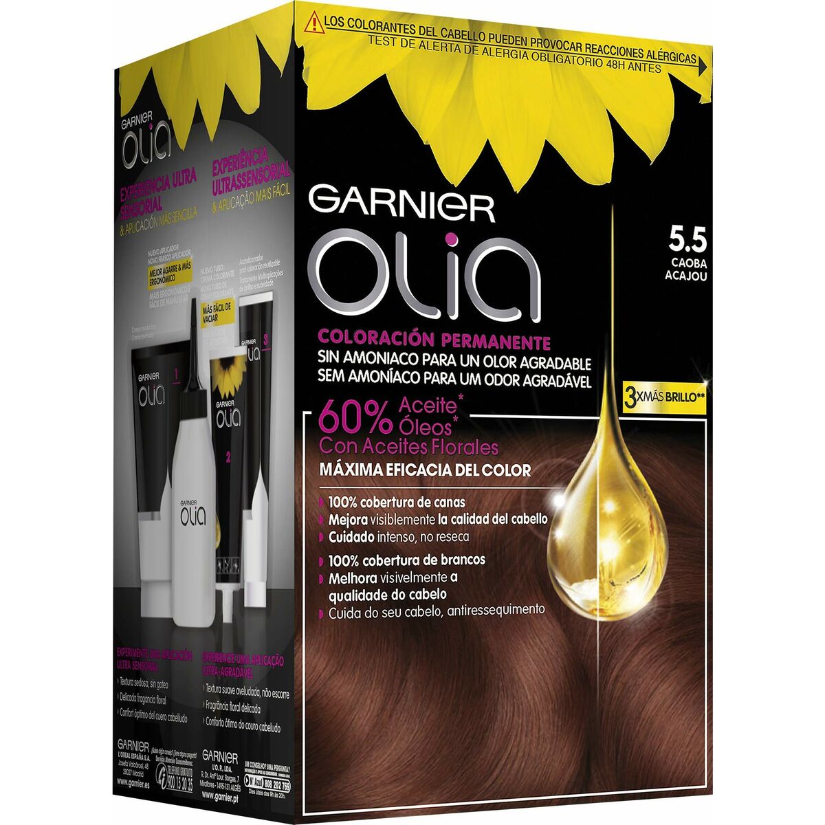 Amoniakfreie Färbung Garnier Olia Nº 5,5 Caoba Lote Nº 5.5-Caoba (1 St