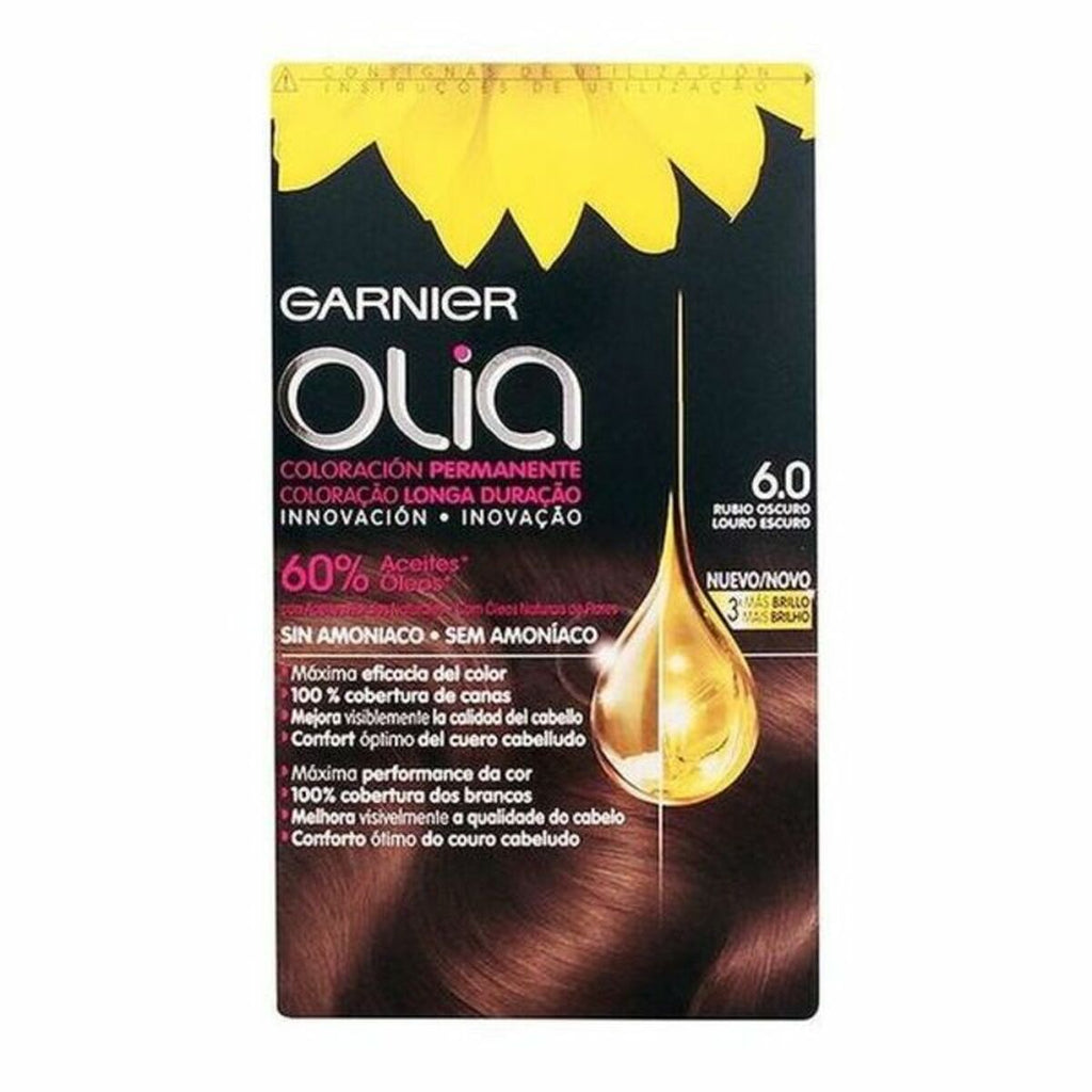 Amoniakfreie Färbung Garnier Olia Nº 6,0 Rubio Oscuro Lote Nº 6.0-Rubio Oscuro (1 Stück)