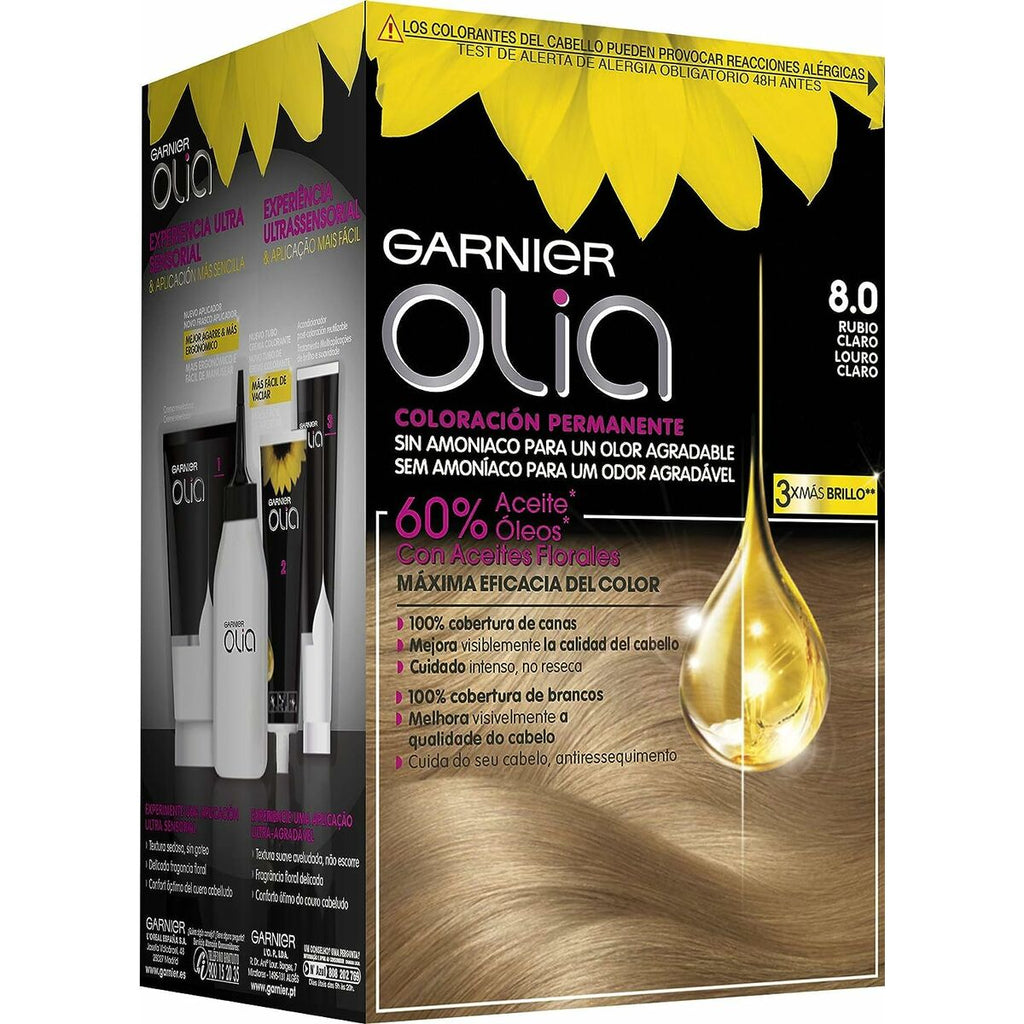 Amoniakfreie Färbung Garnier Nº 8.0-rubio claro Nº 8,0 Rubio Claro Lot