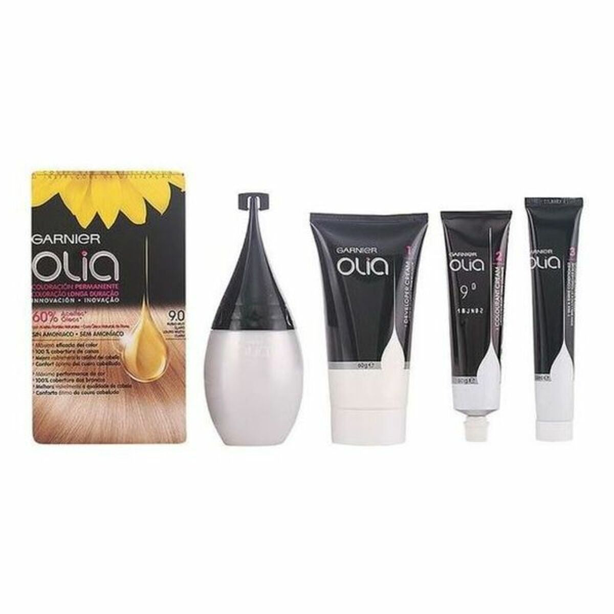 Amoniakfreie Färbung Garnier Olia Extra helles Blond Nº 9.0-rubio muy