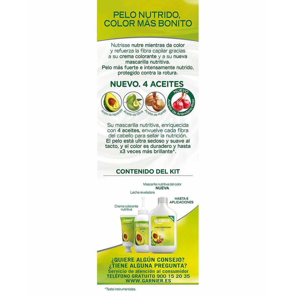 Dauerhafte Creme-Coloration Garnier Nutrisse Nº 6,41-Sweet Amber (3 St