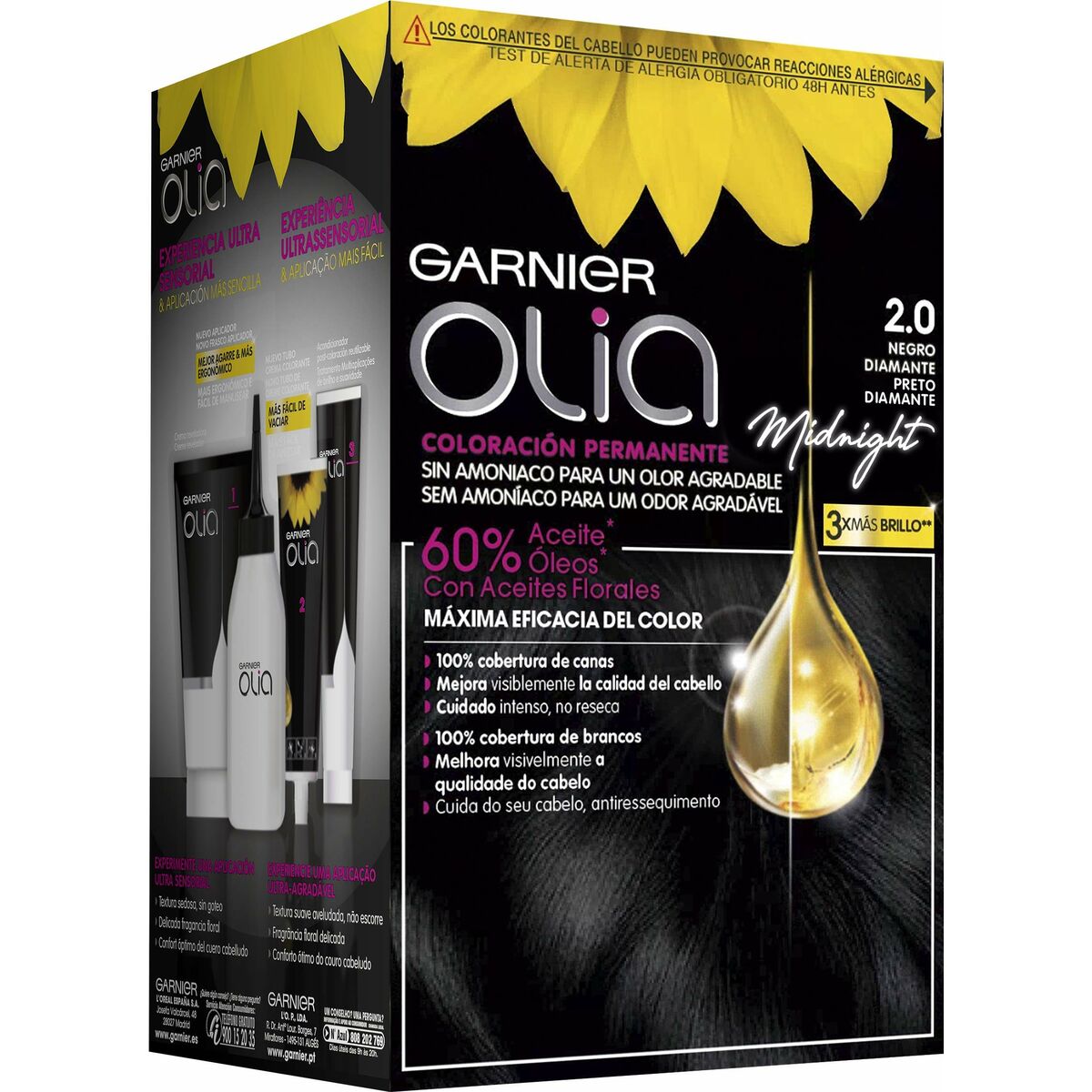 Dauerfärbung Garnier Olia Nº 2.0 Black Diamond Platinblond (1 Stück)